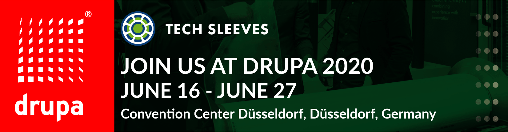 Tech Sleeves Drupa 2020 Banner